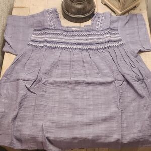 Hayden Lavender Smocked Kids Blouse